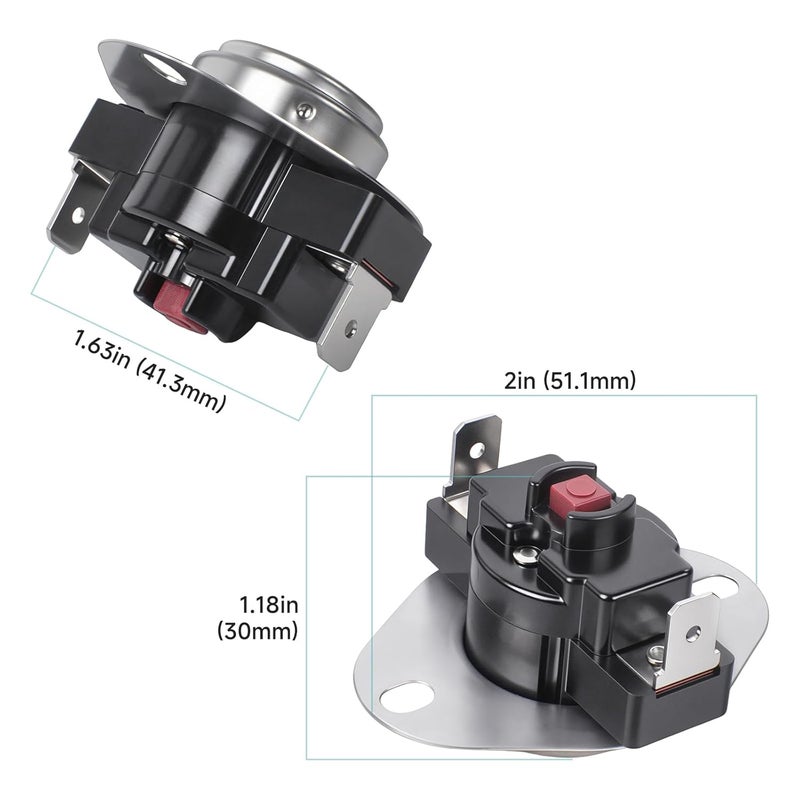 MUGLFPT 80601 High Temp Limit Switch Replacement, Compatible with Vogelzang VG5790 VG5770, USSC Bay Front 5660 & Ashley AP5660L Pellet Stoves – L210°F Temp Sensor Switch with Manual Reset Button - Image 2